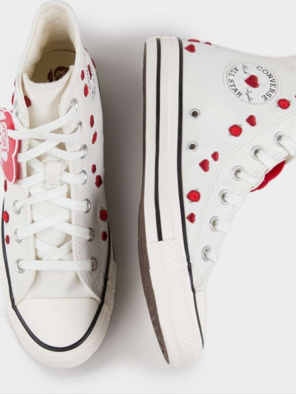 Converse Chuck Taylor All Star Roses Embroidered High Top Sneakers